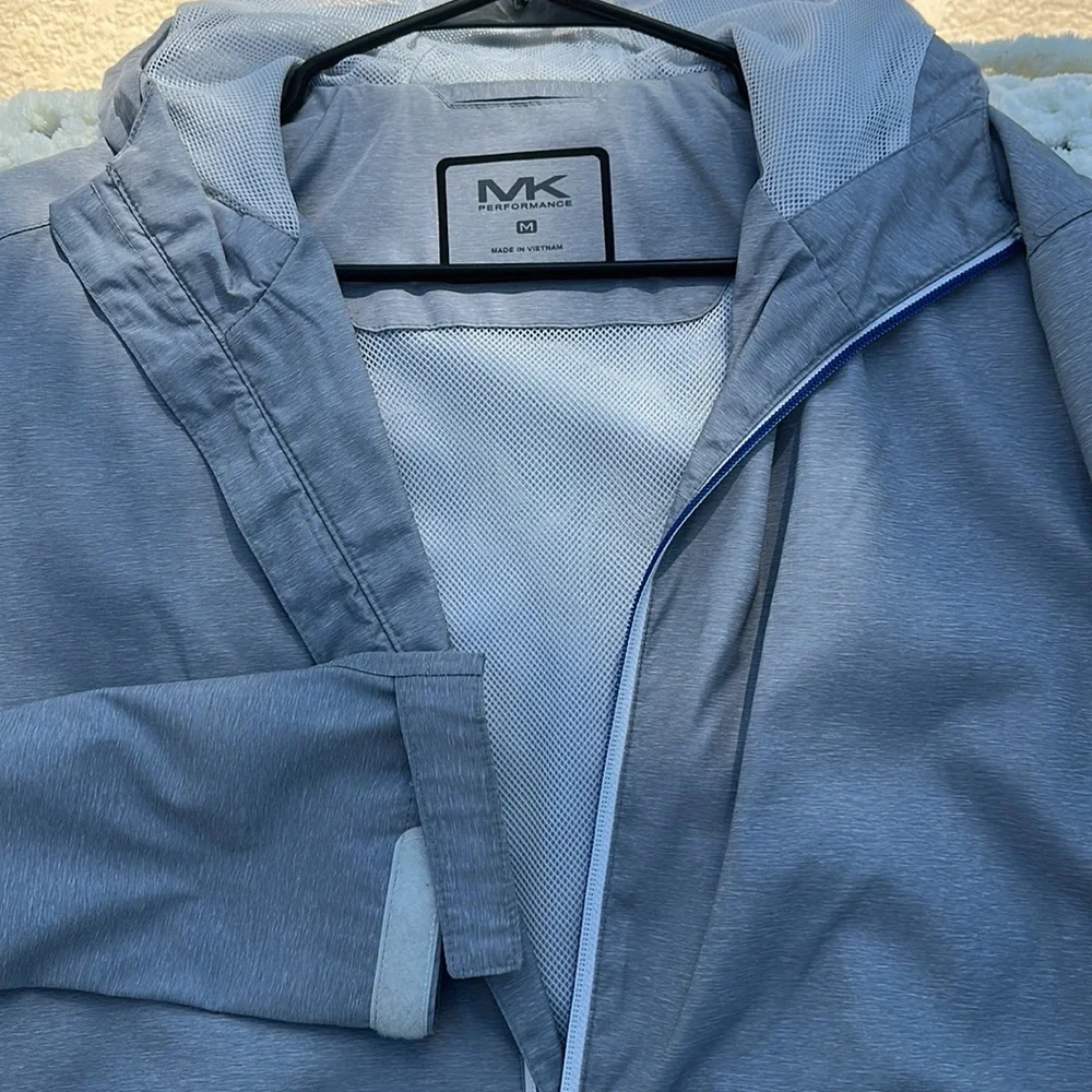 Michael Kors gray Hooded wind/rain Jacket medium